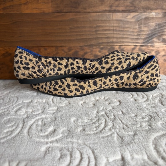 Rothy’s The Point Leopard Womens 8 Pointed Toe Ballet Flats Brown Animal Print - Picture 6 of 14